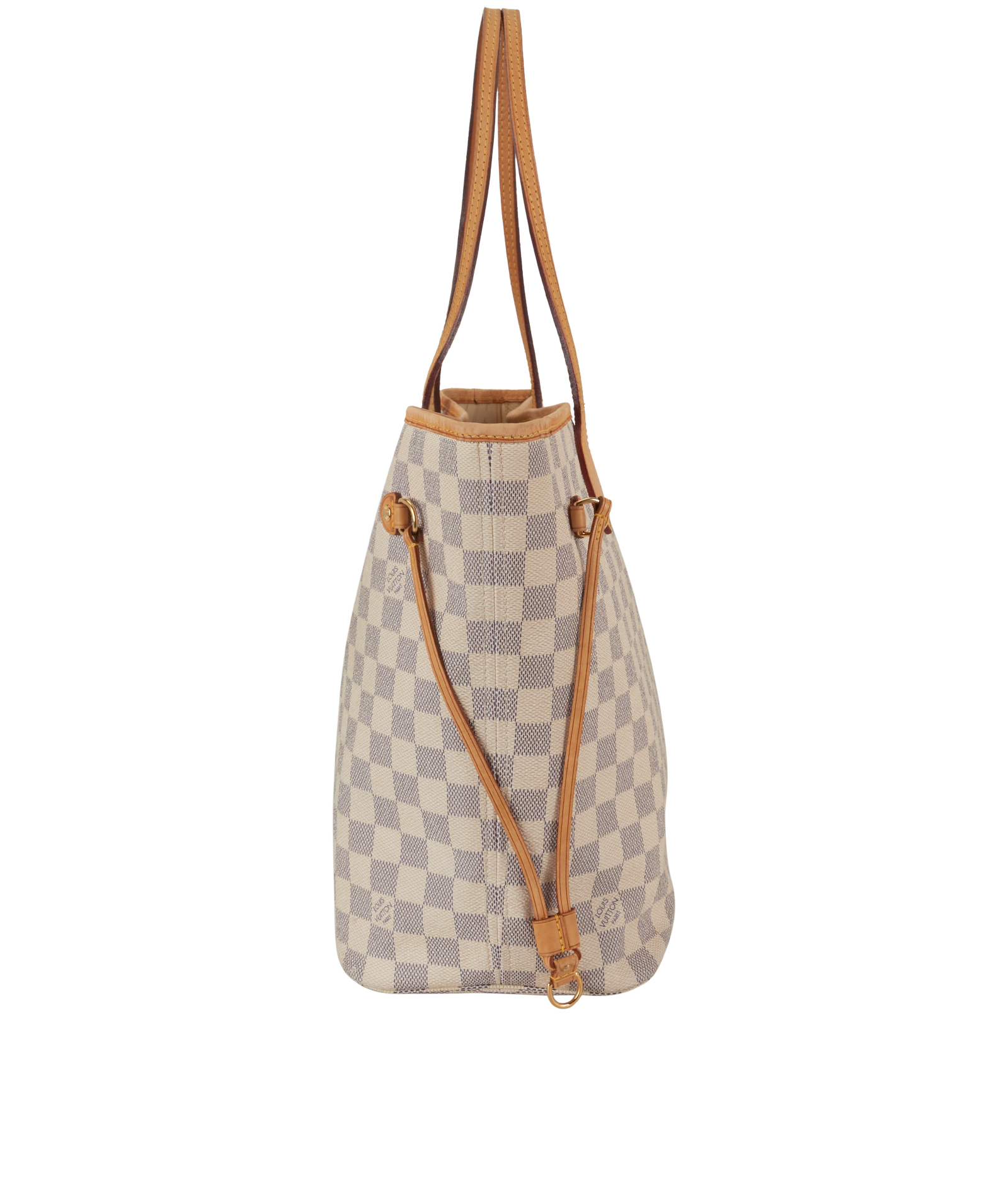 Neverfull MM, &pound;750, Handbags, White, Canvas, Side view
